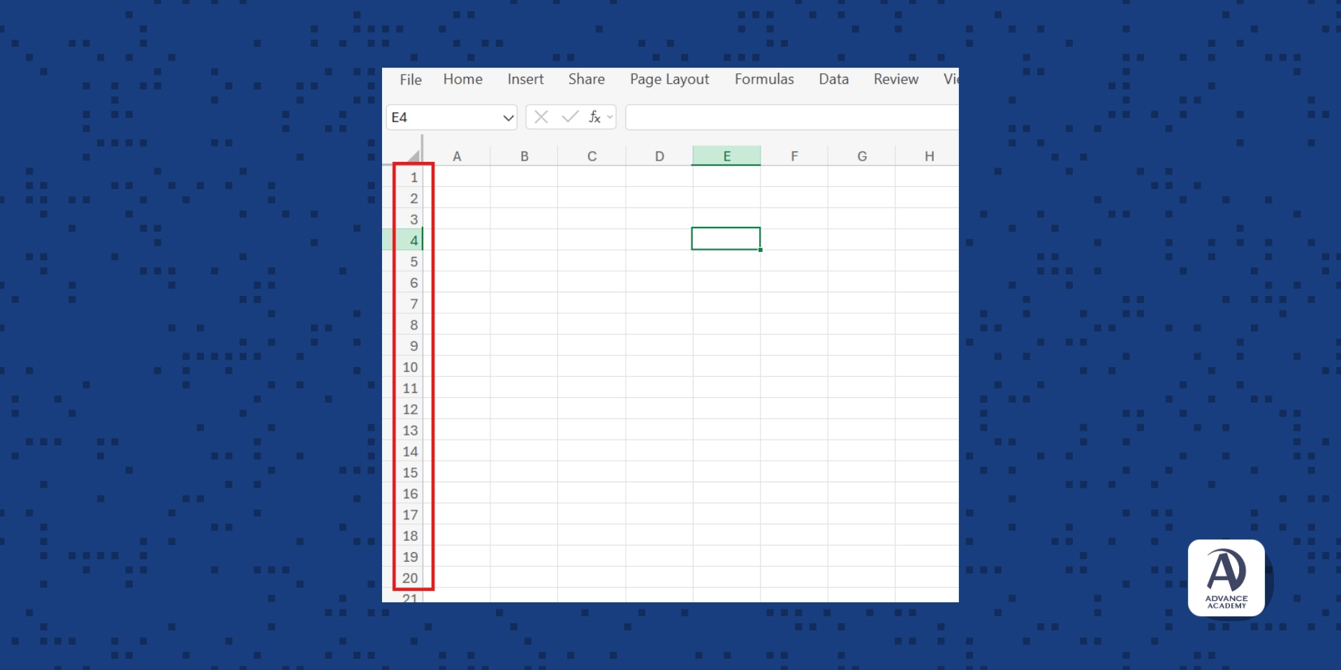 Редовете в excel - наръчник за excel от Advance Academy