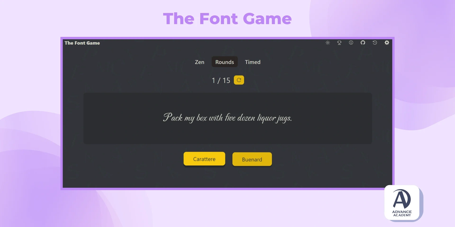 The Font Game
