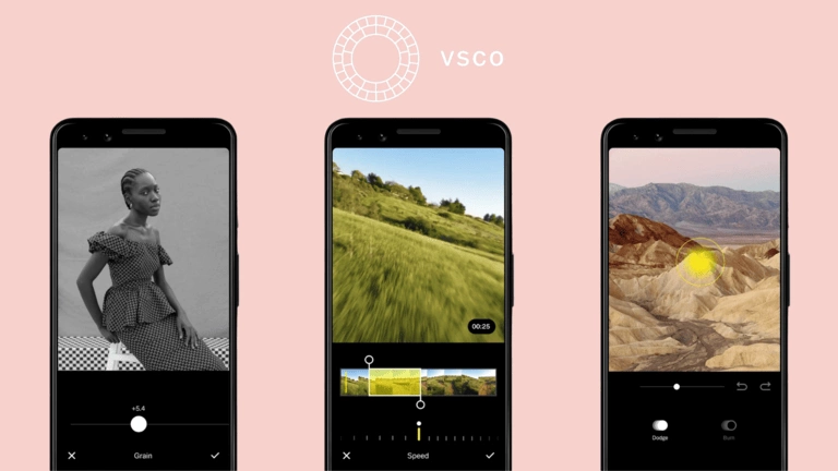 Приложение за редактиране на снимки, приложение за обработка на снимки, за инфлуенсъри, VSCO