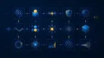 Абстрактна илюстрация на мрежа от свързани технологични икони, представяща AI новини